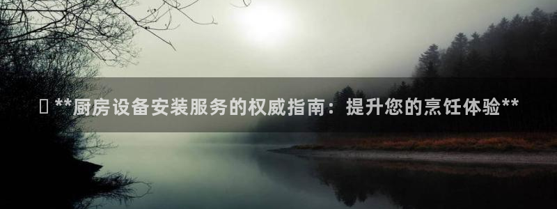 尊龙网址登录官网：✅ **厨房设备安装服务的权威指南：提升您