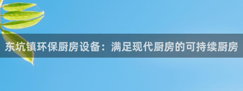 尊龙凯时人生就是搏!官网：东坑镇环保厨房设备：满足现代厨房的