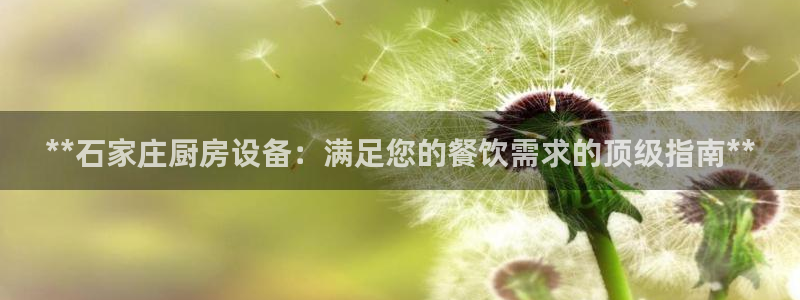 尊龙凯时是赌博嘛：**石家庄厨房设备：满