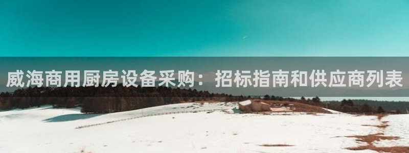 尊龙凯时百家乐手机下载：威海商用厨房设备采购：招标指南和供应