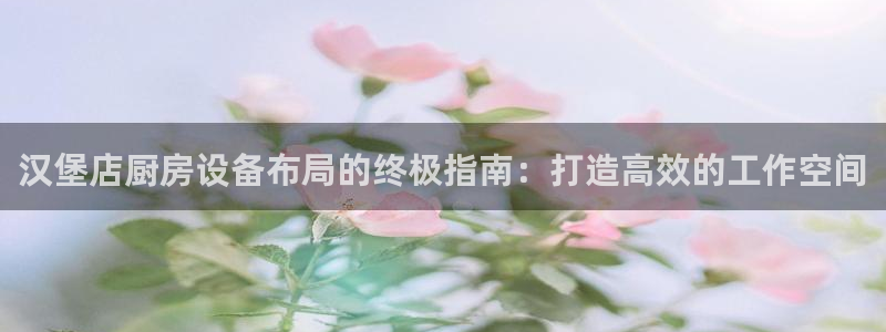 尊龙人生就是博AG：汉堡店厨房设备布局的终极指南：打造高效的