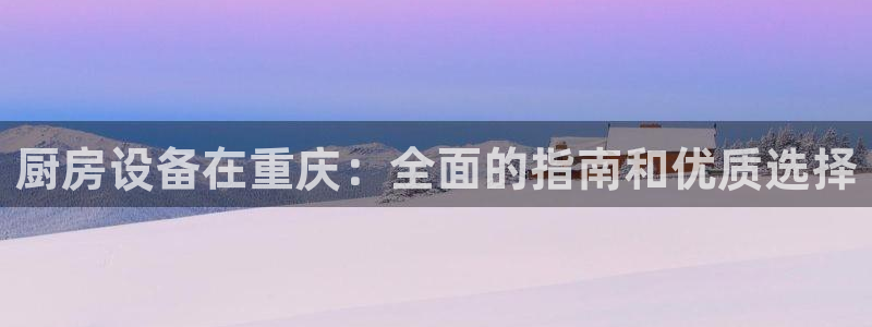尊龙凯时充十万返现多少：厨房设备在重庆：全面的指南和优质选择