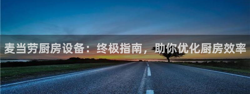 尊龙凯时口碑好吗：麦当劳厨房设备：终极指南，助你优化厨房效率